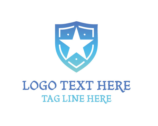  Solid Shield Star Logo