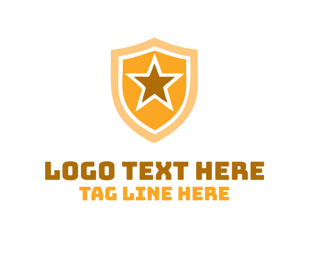 Layered Shield Star Logo