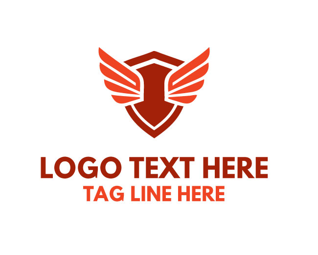 Minimal Wings Shield Logo