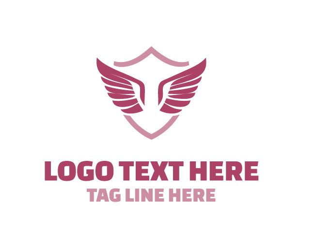 Emblem Wings Shield Logo