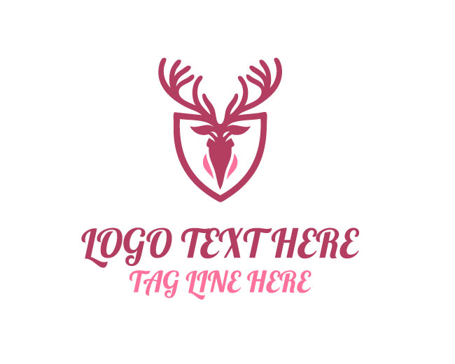 Deer Antler Royal Shield Logo