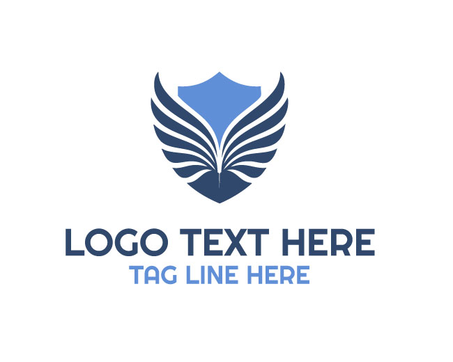 Wide Spread Wings Shield Logo