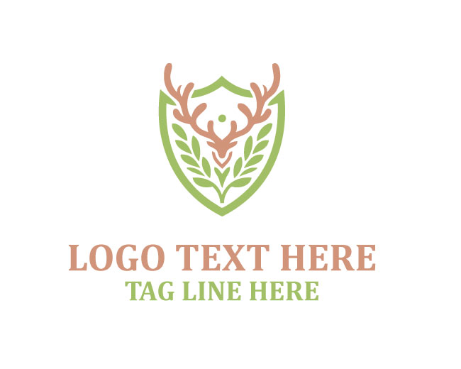 Deer Antler Adventure Shield Logo