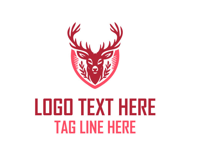 Deer Antler Iconic Shield Logo