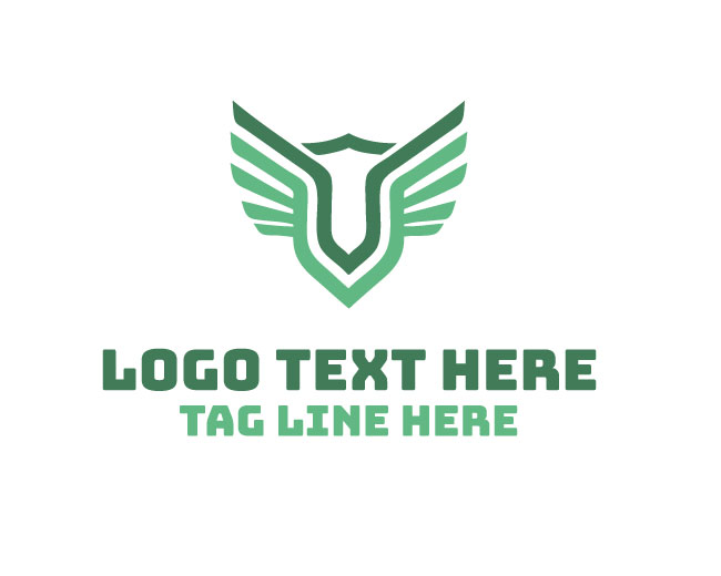 Flight Wings Shield Logo