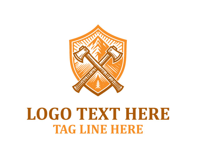 Camping Survival Badge Logo