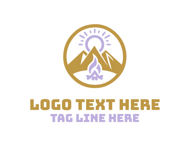 Survival Campfire Badge Logo