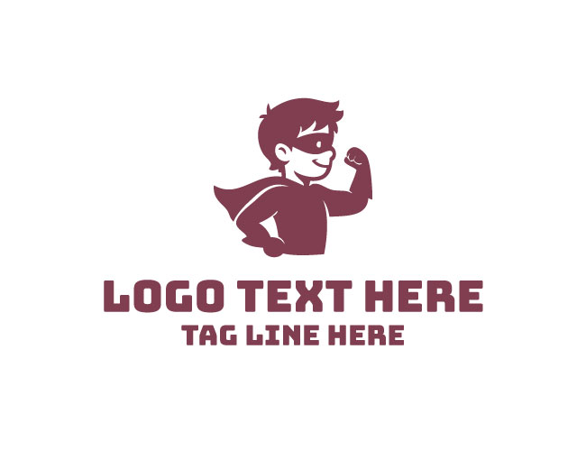 Super Hero Kid Costume Logo