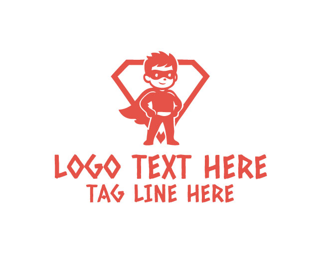 Super Hero Kid Comic Logo