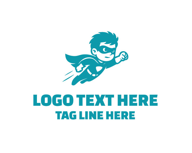 Super Hero Kid Action Logo