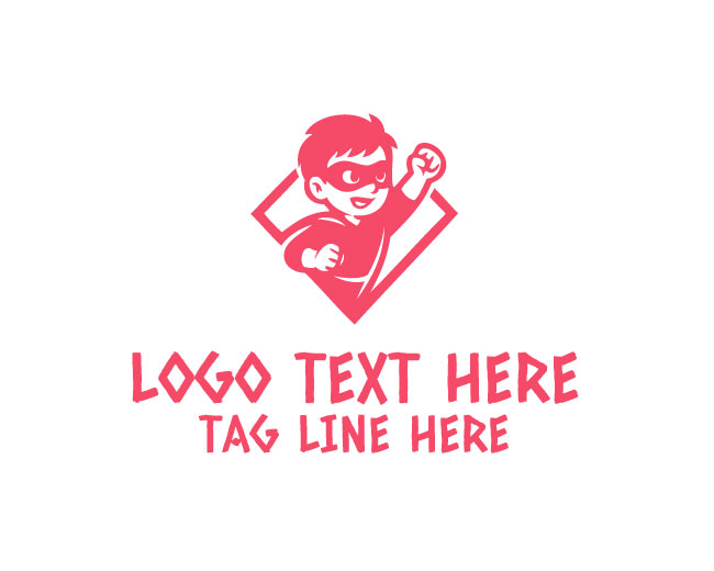 Super Hero Kid Modern Logo