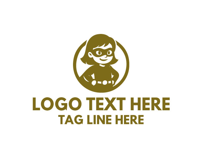 Super Hero Kid Simple Logo