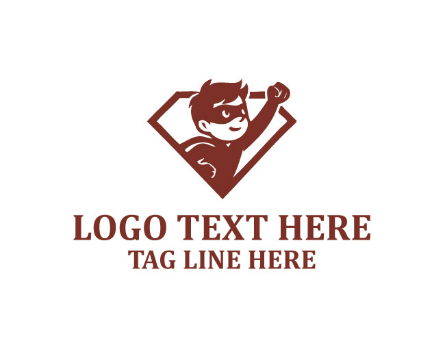 Super Hero Kid Diamond Logo