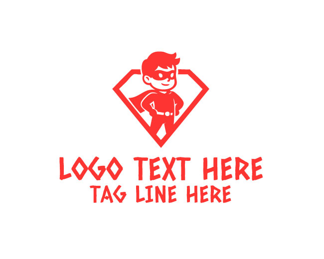 Super Hero Kid Diamond Logo