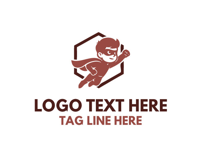 Super Hero Kid Mask Logo