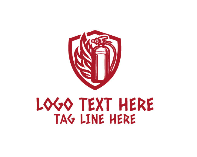 Fire Extinguisher Emergency Logo