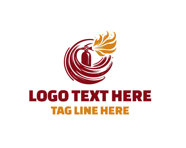 Fire Extinguisher Modern Logo