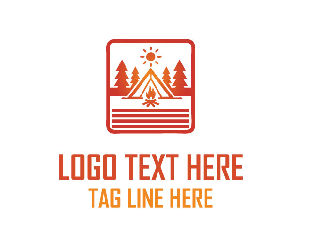  Survival camping Badge Logo