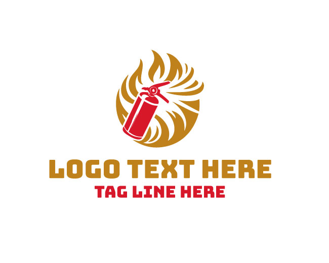 Fire Extinguisher Abstract Logo