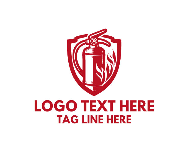 Fire Extinguisher Safety Icon Logo