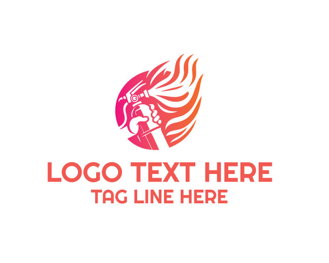 Fire Extinguisher Fire Logo