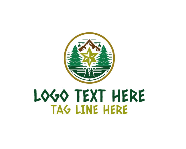 Forest Ranger Emblem Star Logo