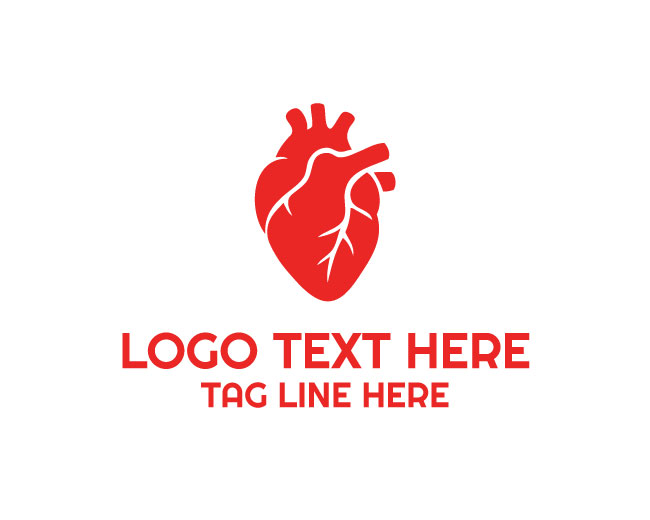 Anatomical Human Heart Logo