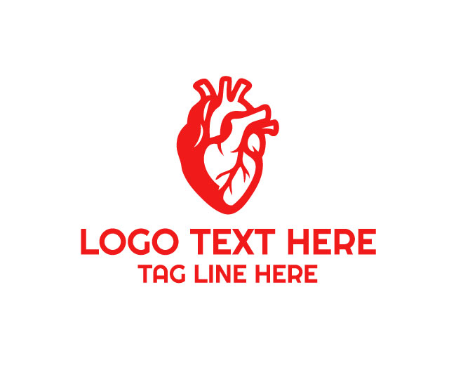 Detailed Human Heart Logo