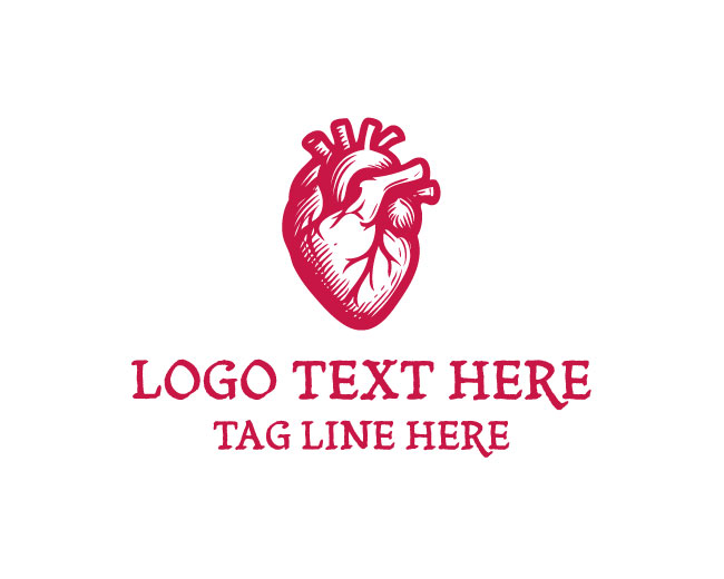 ECG Line Human Heart Logo