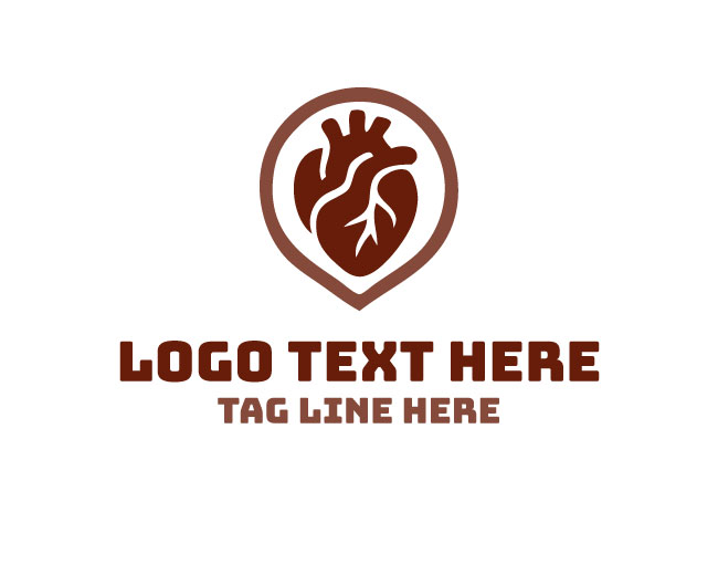 Wireframe Human Heart Logo