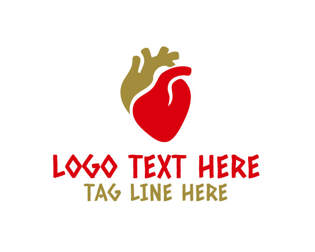 Glow Human Heart Logo