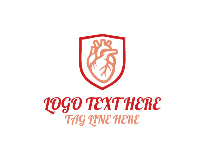 Bold Outline Human Heart Logo