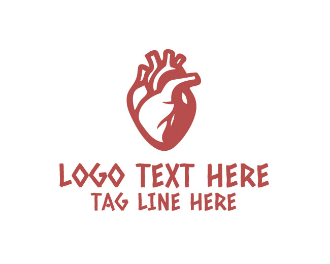 Vein Detail Human Heart Logo