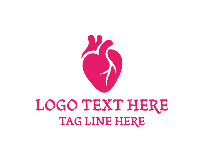 Blood Flow Human Heart Logo