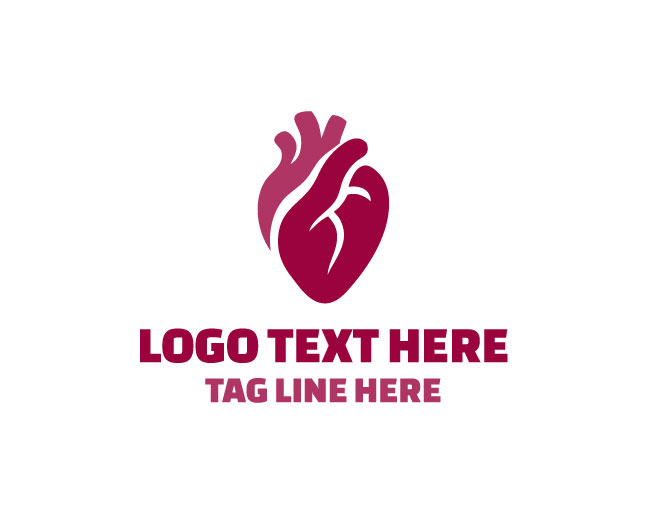 Medical Detail Human Heart Logo