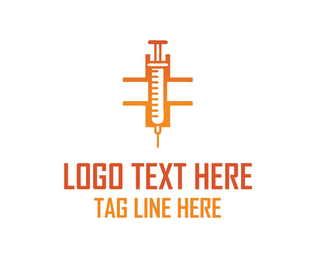 Syringe Healthcare Cross Logo
