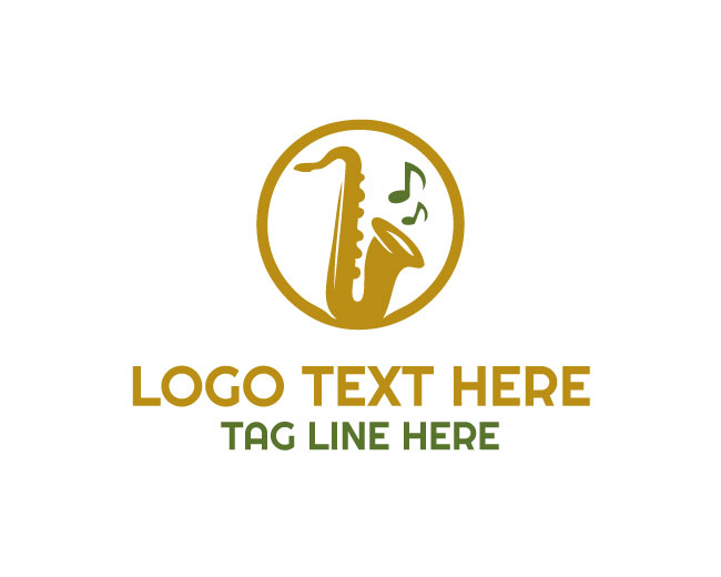 Jazz Style Saxophone Logo