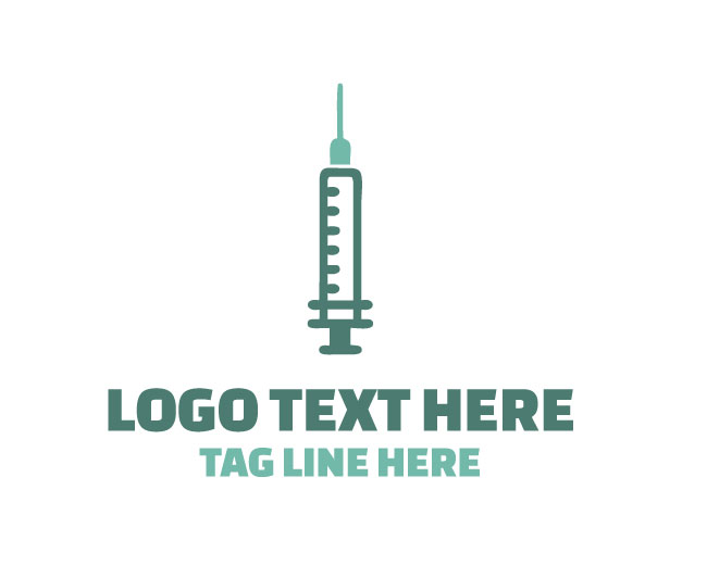 Syringe Health Medical Logo