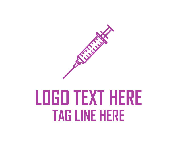 Syringe Minimal Medical Logo