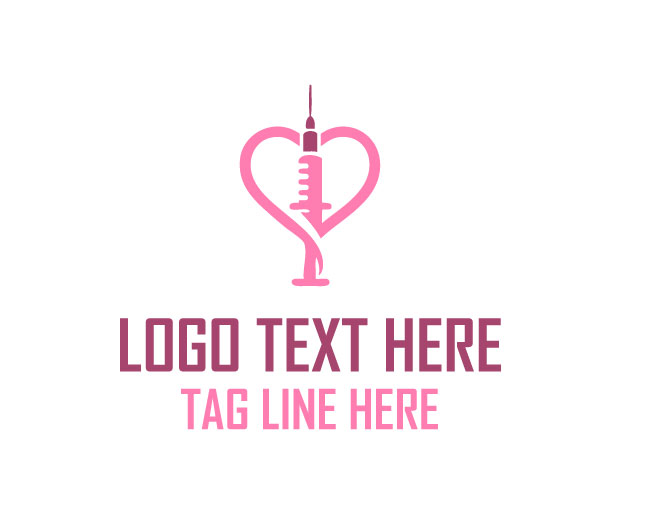  Syringe Heart Medical Logo