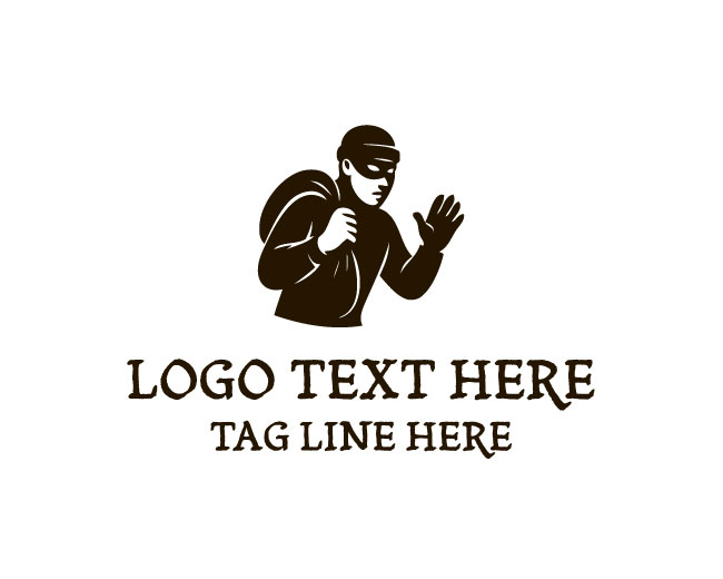  Burglar Silhouette Logo