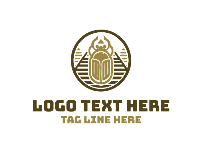 Scarab Pyramid Egyptian Logo
