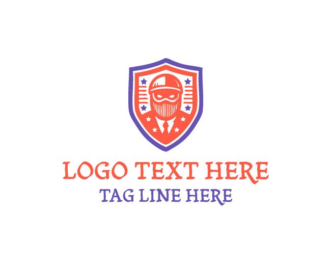 Burglar Security Icon Logo
