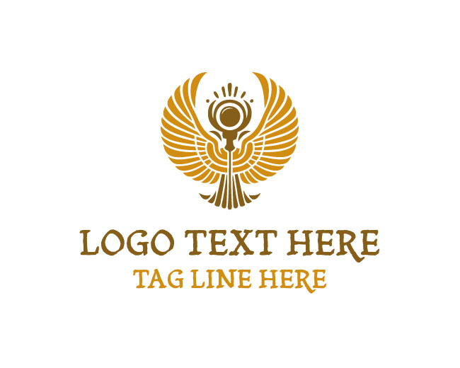 Wings Egyptian Symbol Logo
