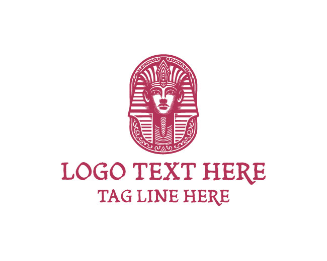 Pharaoh Head Egyptian Ancient Logo