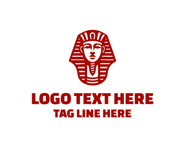 Sacred Pharaoh Head Egyptian Ancient Logo