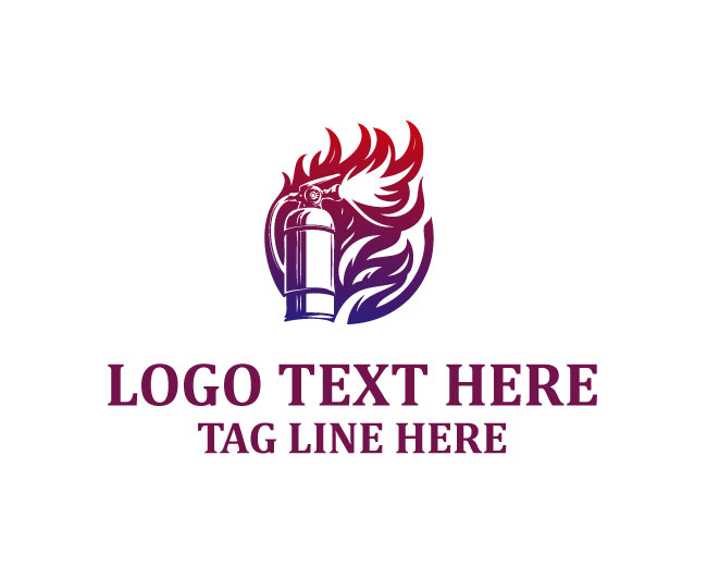 Fire Extinguisher Emergency Logo