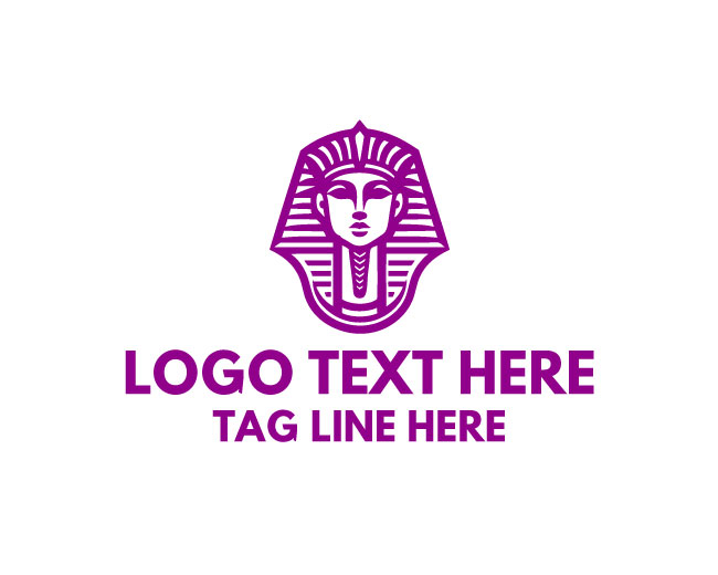 Pharaoh Head Egyptian Ancient Logo