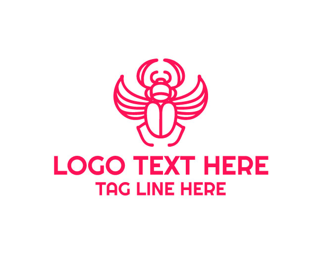 Egyptian Scarab Symbol Logo