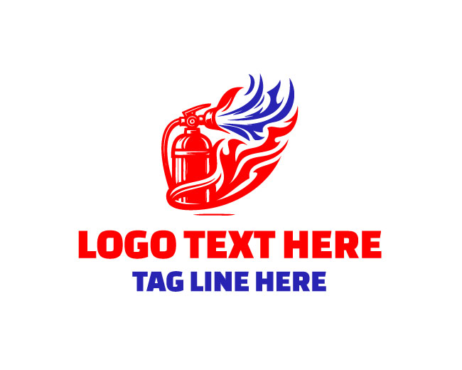 Fire Extinguisher Safety Icon Logo